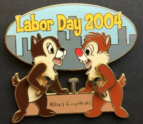 Chip and Dale Labor Day Authentic Disney Pin - Picture 1 of 1
