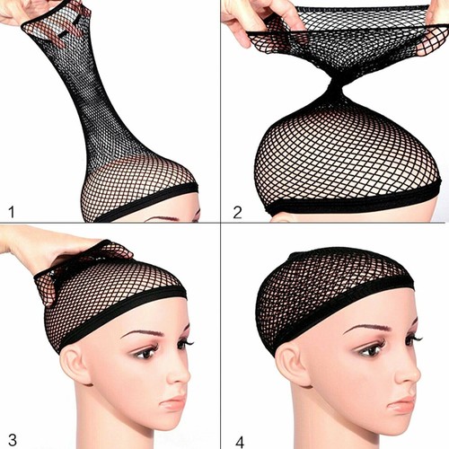 Elastic Fish Net Weaving Wigs Liner Cap Wig Natural Beige Blonde Nude Skin - Picture 6 of 10