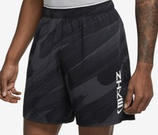 NIKE MEN’S CLASH TRAINING SHORTS  DRI FIT GREY LOOSE FIT  LARGE DD1717 010