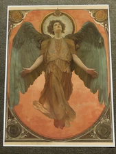 Art Nouveau Angel Print - Elegant Vintage Style Illustration Poster 18x24in