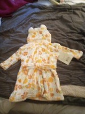 MODERN BABY Plush Robe with Hood 0-9 Month Brand New