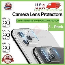 3 Packs Tempered Glass Back Camera Lens Protector for iPhone 13 14 15 16 17 Max