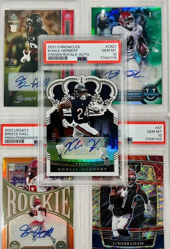 🔥2021 Khalil Herbert PSA10 Gem Mint Crowne Royale RC Auto #74/99 #CR-21 Bears🔥