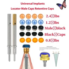US Caps PEEK Overdenture Locator Abutment 0.8/1.2/2.4lbs General Removal Tool