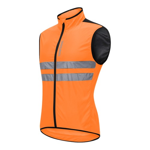 WOSAWE Men's Cycling Jacket Windbreaker Waterproof High Visible Reflective Vest - Picture 13 of 17