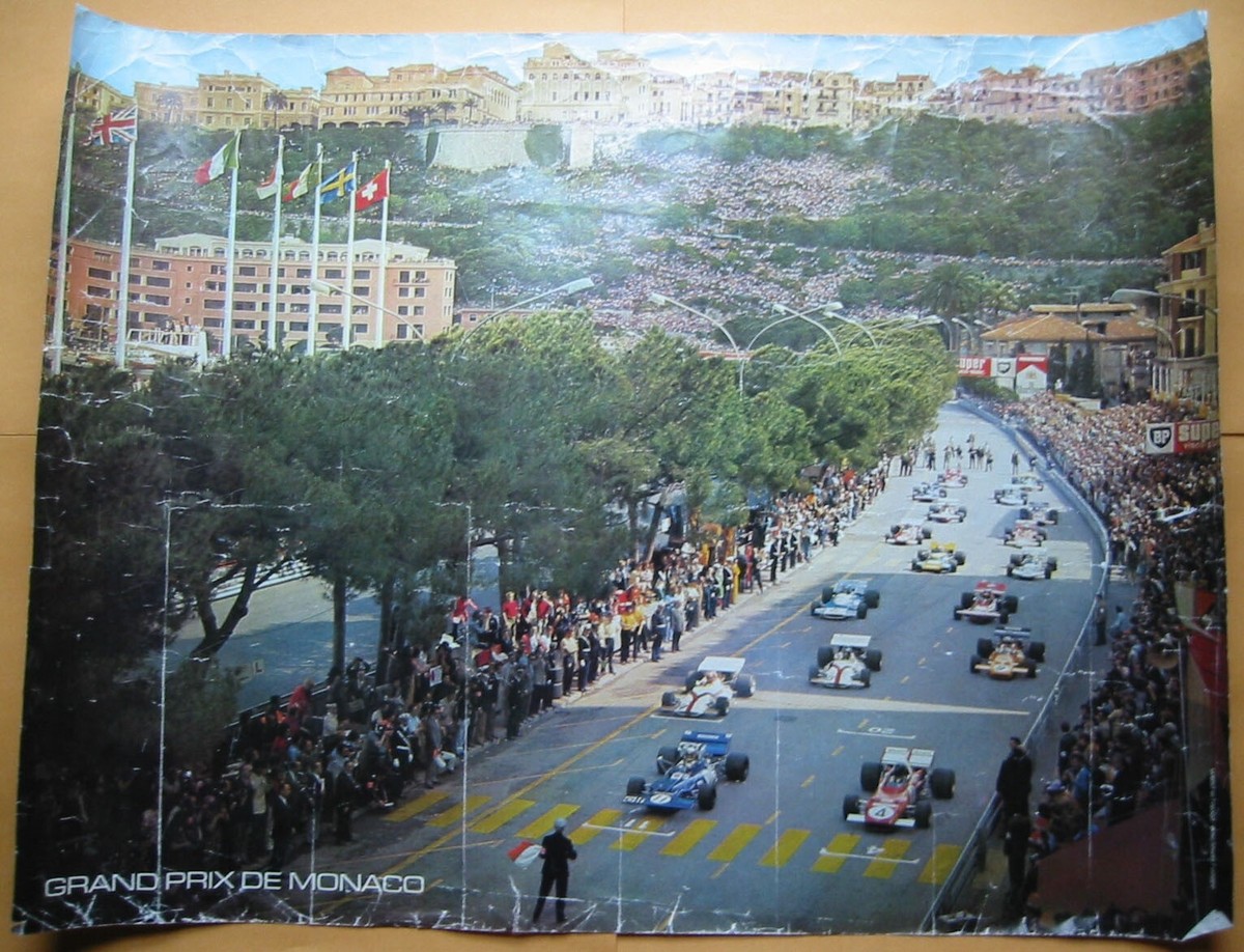 Poster 1971 Monaco Grand-Prix F1 original Starting grid photo | eBay