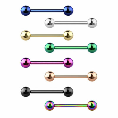 Titan G23 Zungenpiercing Barbell Hantel Brust Intim Ohr Tragus Helix Piercing