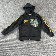 Batman jacket 4T toddler black Dark Knight full zip hood 100 polyester