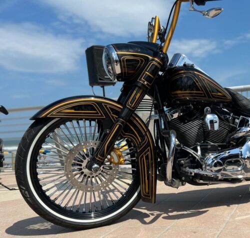 Harley Davidson Cholo Vicla 21" Front Fl Fender And 6" Stretched Rear Fender - Picture 3 of 8