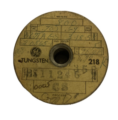 NOS General Electric Vintage Tungsten Fine Wire 0.0005  Diameter 800 meters