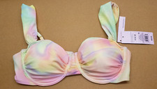 Women's Wild Fable Multi Swirl Size M 8-10 Mesh Overlay Underwire Bikini Top