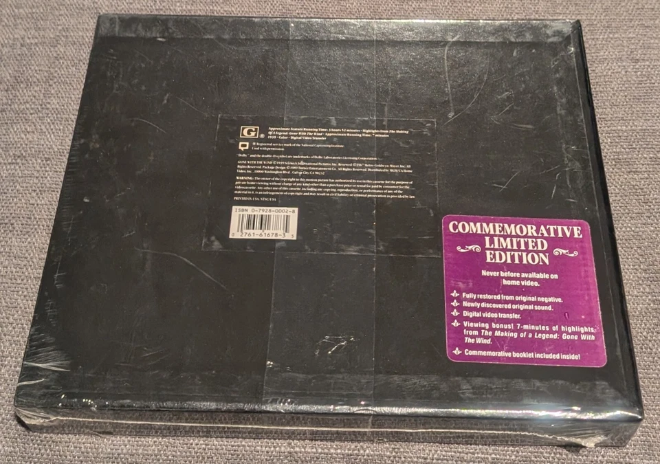 Gone With The Wind 50th Anniversary Edition VHS, Factory Sealed, Limited Edition - Image 2 of 4
