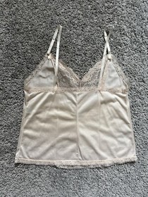 Vintage Body Lites Camisole Size M Antron III Nylon Lace Lingerie Blouse Slip