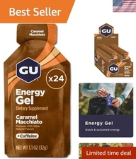 Portable Energy Gel Pack, Caramel Macchiato Flavor, 100 Calories, 24 Count