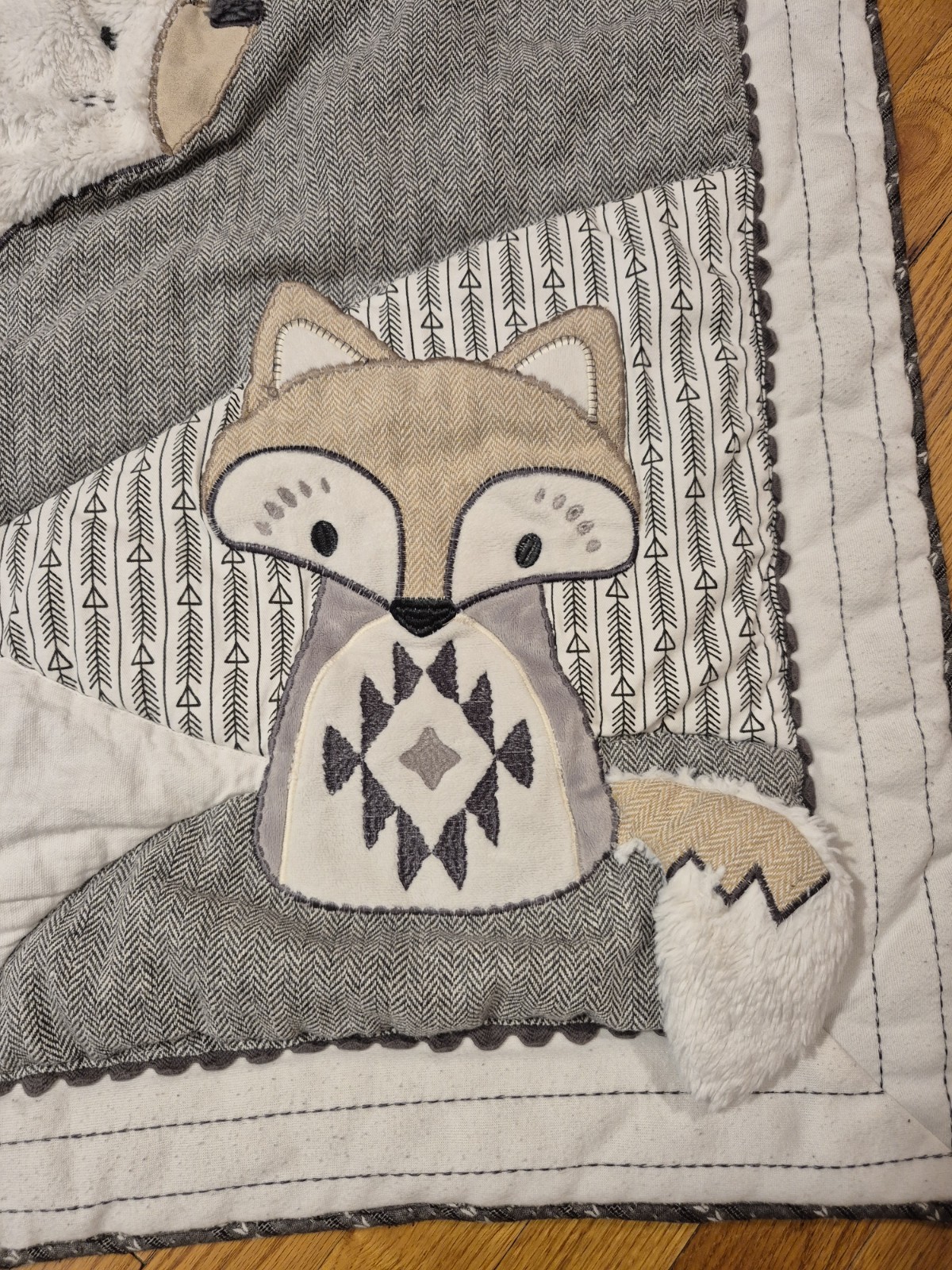 Levtex Baby Crib Blanket With Woodland Theme 39 X 34,Outdoor, Woodsy Soft