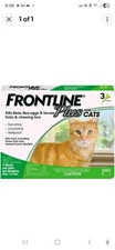 NEW Sealed Frontline Plus CATS 🐈  3 DOSE Authentic Flea +Tick Treatment EPA Ok