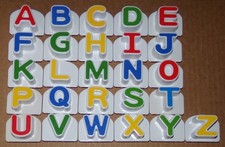 Leap Frog Fridge Phonics 26 Magnetic Alphabet Upper Case Letters Yellow Blue Red