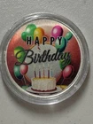 Happy Birthday 1oz Colorized Silver Round In Capsule