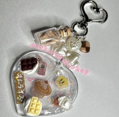 choco sweets biscuit girl handmade deco charm photo frame beaded keychain