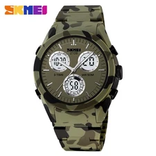 SKMEI Men Quartz Digital Watch Fashion LED Stopwatch Male Business Wristwatch
