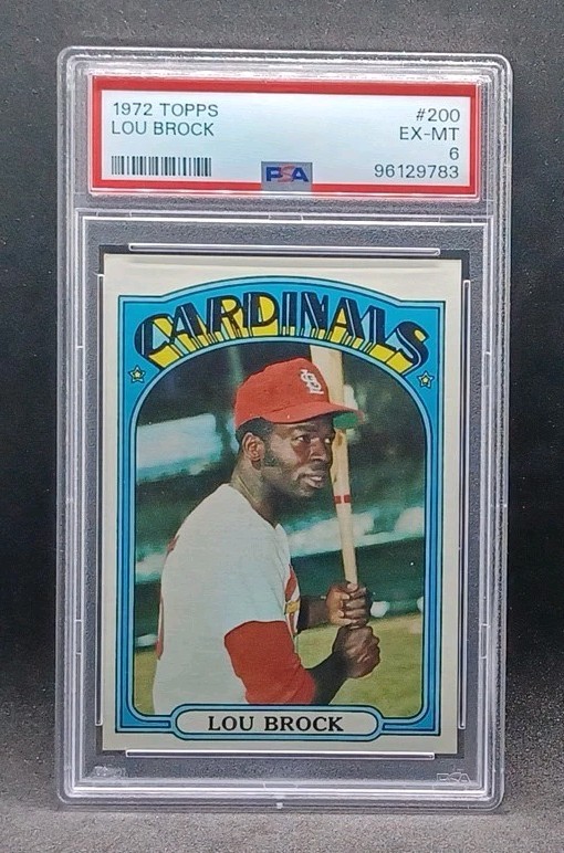 1972 Topps #200 Lou Brock PSA 6