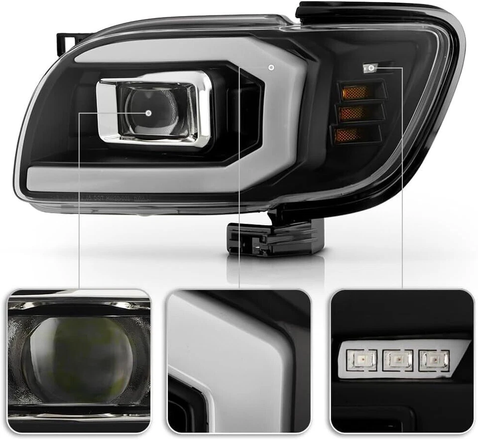 适用于 2001 - 2004 年丰田塔科马全 LED 灯管投影仪前灯 | 升级风格 — 第 3/4 张图片