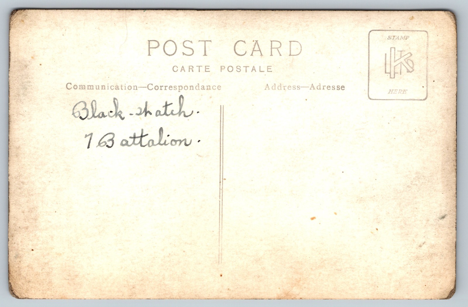 Black Watch Royal Highland Regiment NAAFI British Army Navy WWII RPPC Postcard