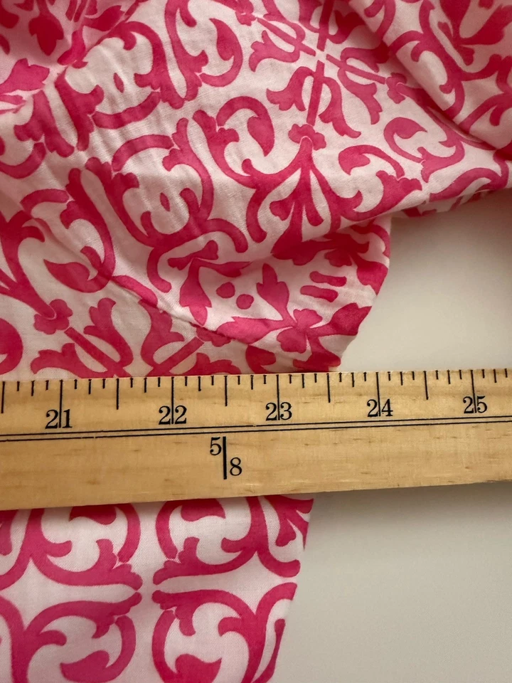 Maxi Vestido Philosophy Boho Rosa Blanco Estampado Geométrico Algodón en Niveles para Mujer’s XL Foto 4 de 4