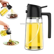 2-in-1 Oil Spray Bottle and Pourer with Precise Control