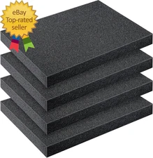 4 Pcs Cuttable Polyurethane Foam Pads Craft Foam Insert for Cases Packing Paddin