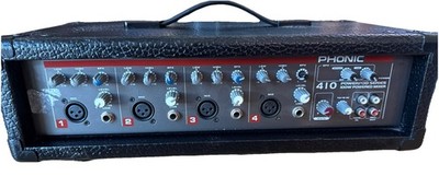 PHONIC 410 100 WATT 4 CHANNEL POWERED MIXER. Tested