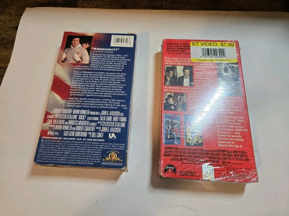 Rocky  (VHS, 2001) 1976 Sylvester Stallone MGM Home Video & Beverly Hills Cop 3 - Image 4 of 4