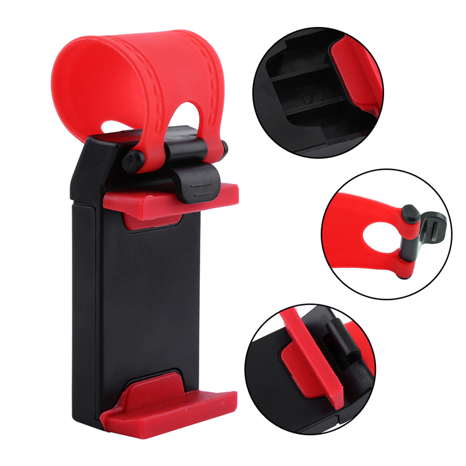Universal Car Elastic Steering Wheel Clip Mount Holder Cradle Stand