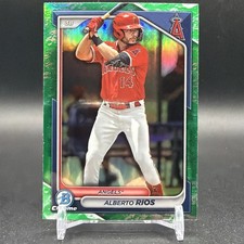 Alberto Rios 2024 Bowman Chrome Lunar Glow Refractor Los Angeles Angels BCP-98