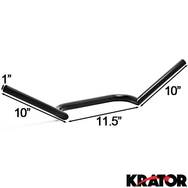 Manillar Moto 1" Acero Negro Café Racer Clubman Estilo Bobber Bicicleta Personalizada Foto 3 de 4