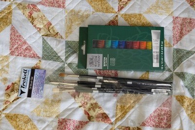 (BRAND NEW) Trekell Oil Brush Set + Winsor & Newton Oil Color 10 x 12 mL Set