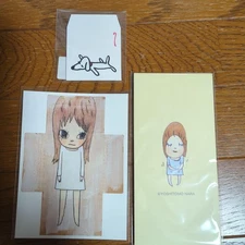Nara Yoshitomo White Girl Postcard Notepad Mini Bag Unused Museum Shop