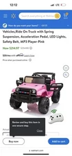 Jeep,  with Spring Suspension, Acceleration Pedal, LED Lights,, MP3 Player-Pink