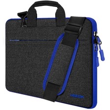 Hseok Laptop Shoulder Bag 15 15.6 16 Inch 15-16 inch, Black Blue