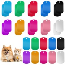 100 Pack Aluminum Dog Tags, Engraving Blank Discs Metal Tag for DIY Decorative