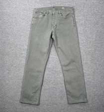 Faherty Pants Mens Size 33x30 Green Gray 5-Pocket Stretch Chino City Preppy