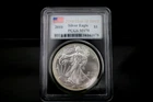 2010 US Silver Eagle $1 PCGS MS70 First Strike Flag Label~25Th Year of Issue!