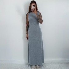 Ladies Grey Maxi Dress Missguided Sleeveless Long Summer Stretch Size 6