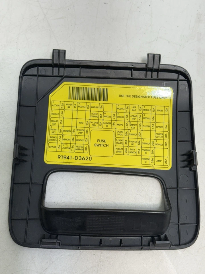 2016-2021 Hyundai Tucson Dashboard OBD Fuse Box Cover Trim Black OEM Foto 2 de 4