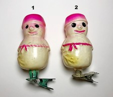 Vintage glass Christmas tree Ornament Snowman soviet USSR