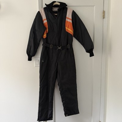 Vintage Ski-Doo Bombardier Mode Inc Snowmobiling Suit Colorblock Vintage Belted