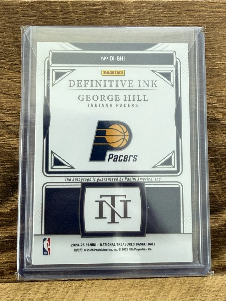 2024-25 Panini National Treasures George Hill tinta definitiva oro automático/10 marcapasos Foto 3 de 3