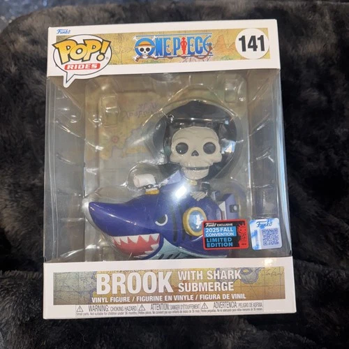 Funko Pop Rides One Piece Brook With Shark Submerge 141 NYCC 2025 Shared Sticker