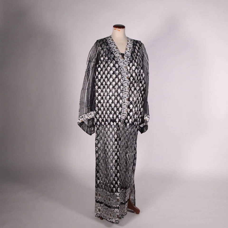 Vestido Vintage Estampado Floral Seda EE. UU. Talla 8 Italia Años 70-80 Foto 2 de 4