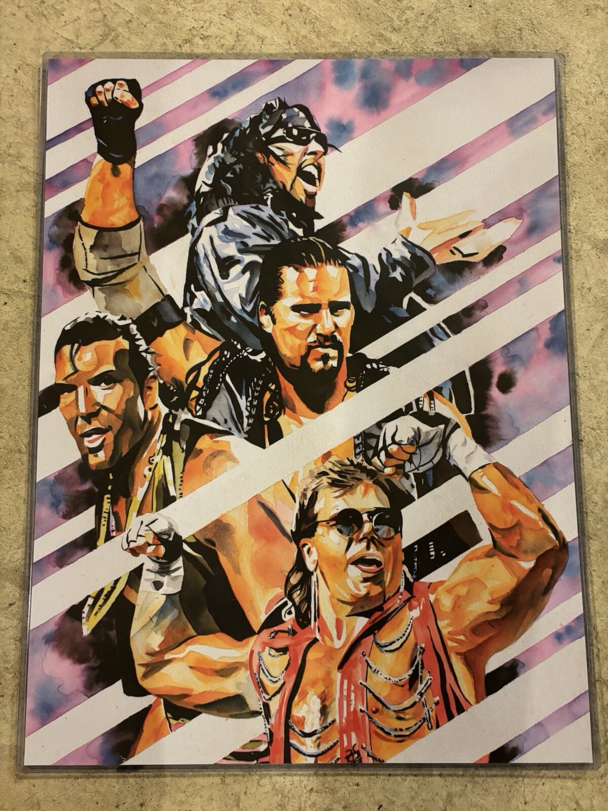 WWE Shawn Michaels, Diesel, Razor Ramon, X PAC Rob Schamberger 16x20 ...